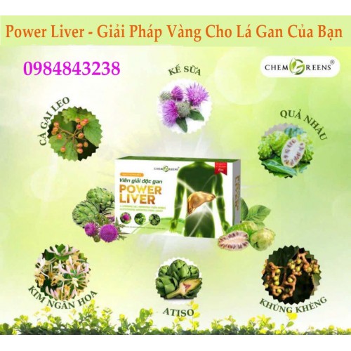 Viên giải độc gan Power Livers Dược Phẩm ChemGreens